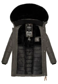 Navahoo Paula - Abrigo De Invierno - Anthracite With Black Fur -Navahoo 2570dac85b8b44a9ac5bd3caba759c90