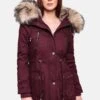 Navahoo Honigfee - Abrigo De Invierno - Dark Red Melange