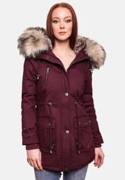 Navahoo Honigfee - Abrigo De Invierno - Dark Red Melange
